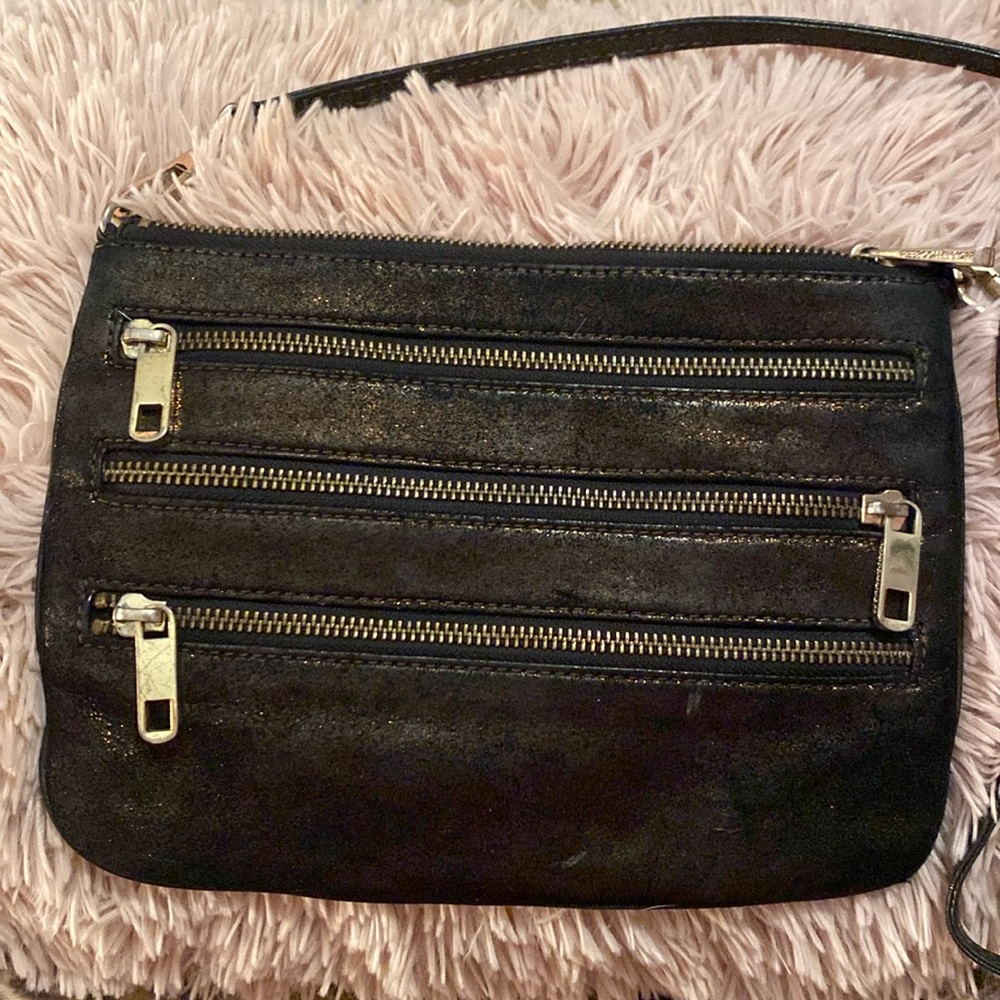 Rebecca Minkoff crossbody purse Cute Black Shimmery gold women’s